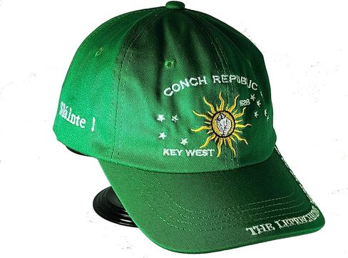 Limited Edition - Conch Republic of Key West St. Patrick's Day Baseball/Softball Cap, Embroidered Shamrocks and The Leprechauns Made Me Do It Custom Embroidery - Softball/Baseball/Fishing Cap Green in Saudi Arabia