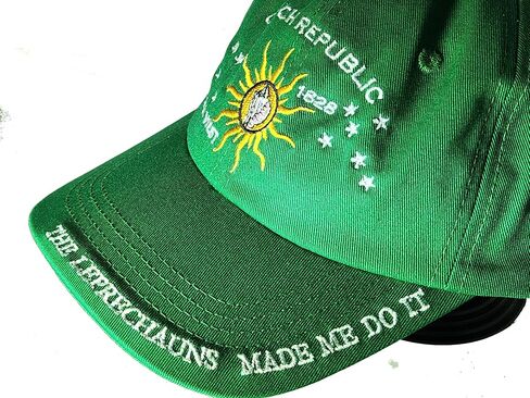 Limited Edition - Conch Republic of Key West St. Patrick's Day Baseball/Softball Cap, Embroidered Shamrocks and The Leprechauns Made Me Do It Custom Embroidery - Softball/Baseball/Fishing Cap Green in Saudi Arabia