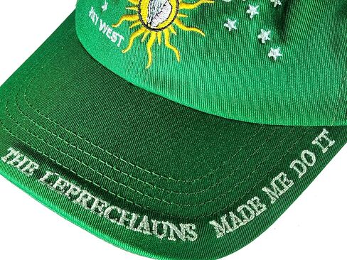 Limited Edition - Conch Republic of Key West St. Patrick's Day Baseball/Softball Cap, Embroidered Shamrocks and The Leprechauns Made Me Do It Custom Embroidery - Softball/Baseball/Fishing Cap Green in Saudi Arabia