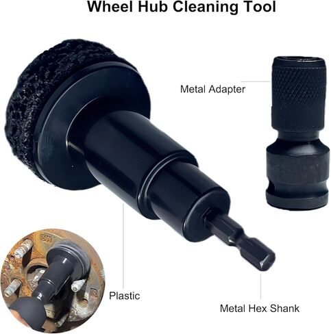 مجموعة أدوات تنظيف محور العجلة مكونة من 10 وسادات لإزالة الصدأ السريع لمسامير العروة والدوارات التي تناسب مثقاب الطاقة 1/4 مفاتيح الصدمات لصيانة السيارات والشاحنات in Kuwait