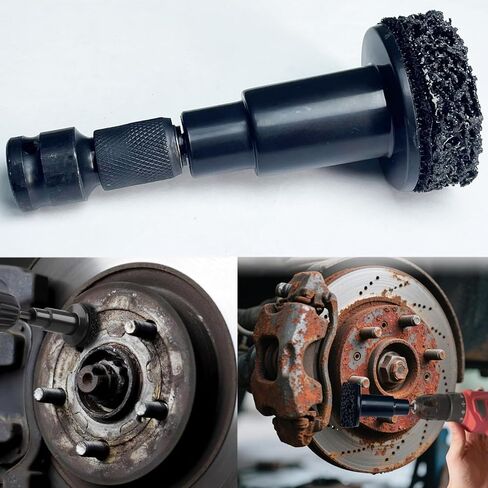 مجموعة أدوات تنظيف محور العجلة مكونة من 10 وسادات لإزالة الصدأ السريع لمسامير العروة والدوارات التي تناسب مثقاب الطاقة 1/4 مفاتيح الصدمات لصيانة السيارات والشاحنات in Kuwait