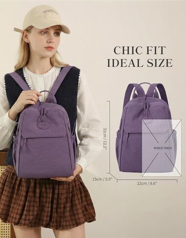 maytopia Mini Backpack for Women Nylon Small Backpack Purse Crossbody Sling Bag Convertible Backpack Casual Shopping Daypack (Purple) in Saudi Arabia