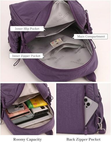 maytopia Mini Backpack for Women Nylon Small Backpack Purse Crossbody Sling Bag Convertible Backpack Casual Shopping Daypack (Purple) in Saudi Arabia