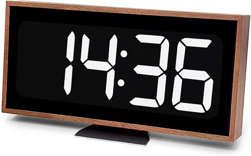 Wooden Digital Desk Clocks Large Electric LED Clock with Large Numbers Clocks Vintage Large Display Room Decor for Kid Bedroom Living Room Kitchen Office in Kuwait
