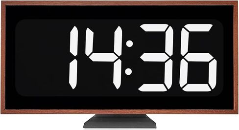 Wooden Digital Desk Clocks Large Electric LED Clock with Large Numbers Clocks Vintage Large Display Room Decor for Kid Bedroom Living Room Kitchen Office in Kuwait