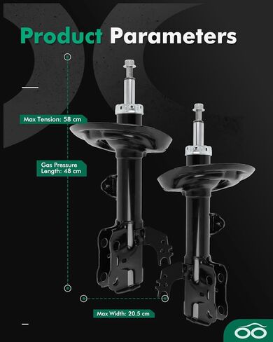 SCITOO - Front Shock Absorber for Toyota Fits 2018-2022 for Toyota Camry Shocks 3350049 3350048 Shocks Struts - 2Pc Set in Saudi Arabia