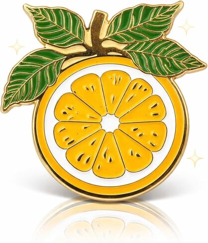 1.5" Lemon Soft Enamel Pin – Lemon Lapel Pins Brooches for Backpacks, Jackets, Hats, Clothes, Bags, Teens, Girls, Boys – Pinback Buttons & Charms in Kuwait
