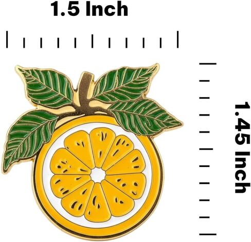1.5" Lemon Soft Enamel Pin – Lemon Lapel Pins Brooches for Backpacks, Jackets, Hats, Clothes, Bags, Teens, Girls, Boys – Pinback Buttons & Charms in Kuwait