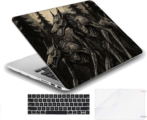 Compatible with MacBook Pro 16-inch, Hard Shell Case with Keyboard Cover and Screen Protector (A2141, 2020 2019 Release) - Wolf MC21821 in Saudi Arabia