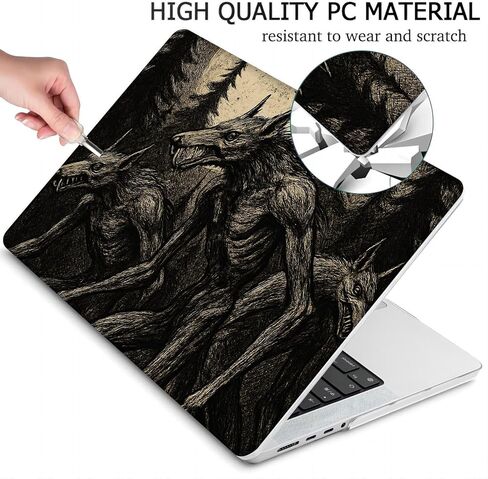 Compatible with MacBook Pro 16-inch, Hard Shell Case with Keyboard Cover and Screen Protector (A2141, 2020 2019 Release) - Wolf MC21821 in Saudi Arabia