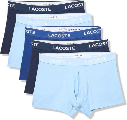 Lacoste Men's Cotton Stretch Essentials Trunks, 5-pack (Amazon Exclusives) in Kuwait