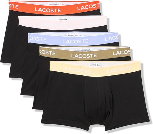 سروال داخلي رجالي من القطن القابل للتمدد من Lacoste، عبوة من 5 قطع (حصريًا لأمازون) in Kuwait