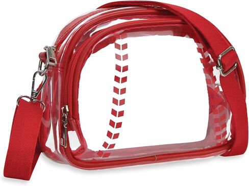 حقيبة كتف نسائية من الجلد النباتي ذات طابع رياضي، حقيبة يد عملية مع حزام قابل للتعديل ليوم اللعبة in Kuwait