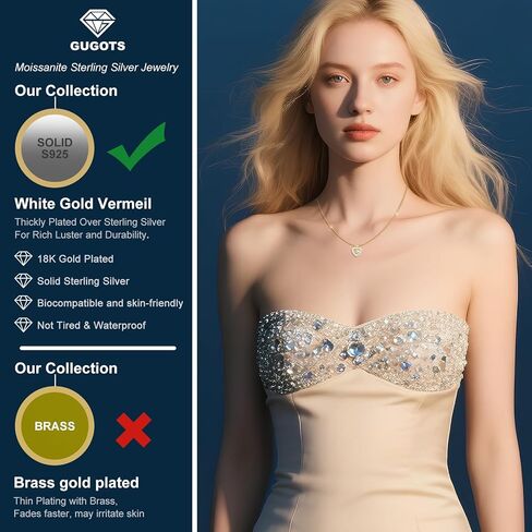 Moissanite Halo Heart Pendant 18K Gold Plated Sterling Silver Perfume Bottle Necklace for Women Wedding Anniversary Birthday Christmas Valentine Engagements Mothers Day Jewelry in Saudi Arabia