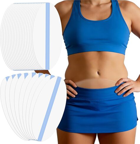 30 قطعة من شريط شد البطن للمعدة المسطحة - شريط رفع البطن الفوري غير مرئي وقابل للتمدد ومقاوم للعرق للبطن - شريط للجسم يمكن ارتداؤه طوال اليوم للنساء in Kuwait