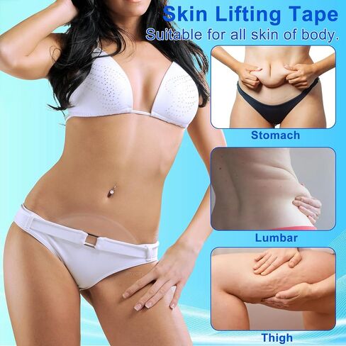 30 قطعة من شريط شد البطن للمعدة المسطحة - شريط رفع البطن الفوري غير مرئي وقابل للتمدد ومقاوم للعرق للبطن - شريط للجسم يمكن ارتداؤه طوال اليوم للنساء in Kuwait