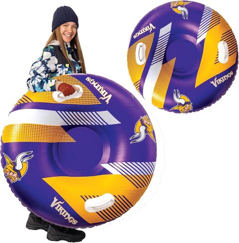 NFL Snow Tube, Heavy Duty Inflatable Sled for Tubing, Fun Winter Toys for Kids & Adults, Football Gifts for Boys - Buffalo Bills in Kuwait