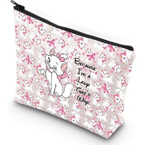 G2TUP Cartoon Cat Makeup Cosmetic Bag Cat Movie Fans Gift Because I'm A Lady Cartoon Movie Themed Gift (I'm A Lady New) in Kuwait