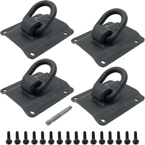 مثبتات ربط لسرير الشاحنة شديدة التحمل لسيارة Ford F150 F250 F350 & Raptor 2015–2026 - بديل لـ FL3Z-99000A64-B & FL3Z-9928408-AB، مثبتات ربط البضائع المتوافقة مع BoxLink مع حلقة D (4 عبوات) in Kuwait