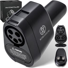 SORGHUM 2-in-1 CCS & J1772 to Tesla Adapter - CCS to NACS Adapter Compatible with Tesla Model Y/3/S/X/Cybertruck Max 250KW DC Superfast Charging for Electrify America/ChargePoint/EVgo/Blink in Kuwait