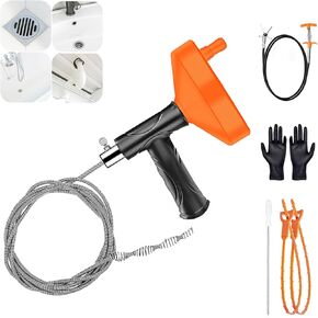 أداة إزالة انسداد تصريف شعر الأفعى الجديدة - منظف الحوض للمرحاض ودش المطبخ وحوض الاستحمام وأداة تنظيف فتاحة المصارف المسدودة، أداة تنظيف مخلب المقبض المرن لالتقاط أداة الوصول in Kuwait