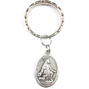 VPP St Rocco (Rock Roch) Medal Italy Key Ring Gift Box Prayer Card in Kuwait