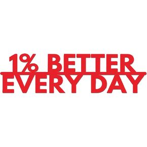 Slickss 1% Better Every Day Metal Wall Decor, Motivational & Inspirational Wall Art, Office Wall Decor, Gym Wall Art for Home Office, Fitness Gym Motivation Decor(15.6 Inch) in Kuwait