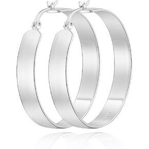 Large Hoop Earrings for Women Chunky Gold Hoops Silver Hoop Earrings Lightweight Big Oval Hoops Gold Plated Silver Plated Jewelry Gifts in Saudi Arabia