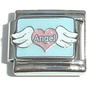 Angel Heart With Wings Italian Charm in Kuwait