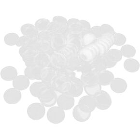 LoveinDIY 100 Pieces 16mm Coin Holder Clear Round Plastic Coin Container Case Collection Supplies in Kuwait