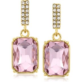 أقراط روس سيمونز مطلية بالذهب الأصفر عيار 14 قيراط مرصعة بأحجار كريمة وردية مقلدة و0.48 قيراط. t.w. تشيكوسلوفاكيا in Kuwait