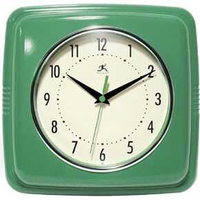 Infinity Instruments Square Clock, Green in Kuwait