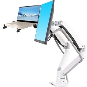 F195A-DA 3-12kg Aluminum 22-32 Inch Computer Screen Stand Gas Spring Arm Full Motion + Stand(10.1-17.3 inch) in Saudi Arabia