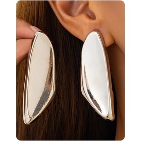 Chunky Gold Statement Earrings for Women Irregular Geometric Dangle Earring Large Abstract Drop Earrings Minimalist Jewelry Accessories Gifts in Kuwait