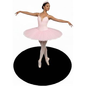 أرضية رقص مارلي - سجادة أرضية رقص محمولة من الفينيل مستديرة غير قابلة للانزلاق مقاس 2.8 × 2.8 قدم، أرضية ناعمة بسمك 2 مم للباليه والجاز والحنفية - أرضية باليه للمنزل والاستوديو والخارج in Kuwait