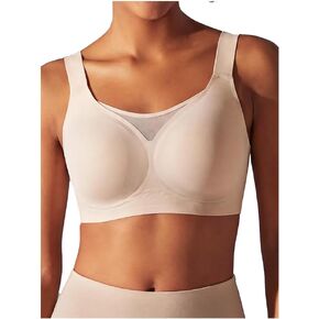 Women's Wireless Bras Push Up Seamless with Wide Straps Supportive Comfortable Plus Size Bras for Women in Saudi Arabia