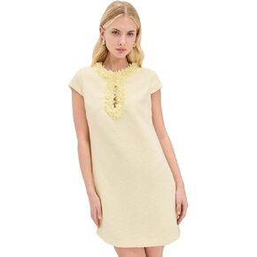 endless rose Women's Tweed Mini Dress with Floral Trim in Kuwait