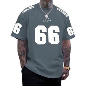 Jersey Shirts for Men Chicago King Shirt Number Graphic Tees Y2k Streetwear Oversized Vintage Tshirts Short Sleeve in Saudi Arabia