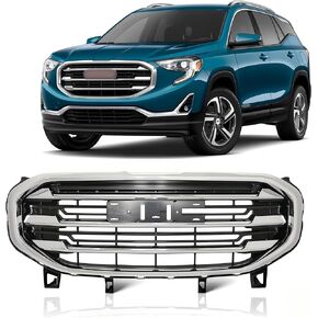 Front Bumper Upper Grille Grill For GMC Terrain SLT 2018 2019 2020 2021 Factory Style Easy Installation Black+Chrome Assembly in Kuwait