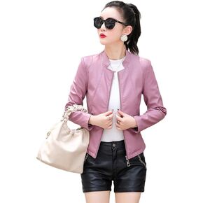 Women's Black Lambskin Motorcycle Leather Jacket For Riders in Kuwait