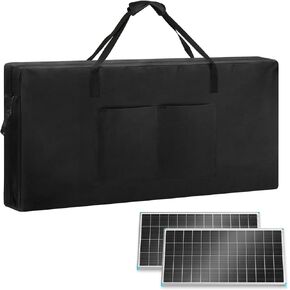 حقيبة تخزين الألواح الشمسية، حقيبة حمل الألواح الشمسية للألواح الشمسية RV بقدرة 100 وات 200 وات 400 وات، حقيبة واقية محمولة مقاومة للماء - أسود - 50 بوصة طول × 5.1 بوصة عرض × 29 بوصة ارتفاع in Kuwait