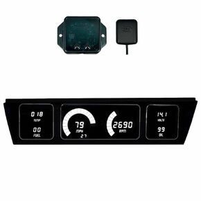 LED Gauge Cluster Replacement for 1977-1990 Chevy Impala Caprice – Backlit Display, GPS Speedometer, Oil Pressure & Temp Senders Included – Direct Fit Dash Panel Upgrade (Blue) in Kuwait