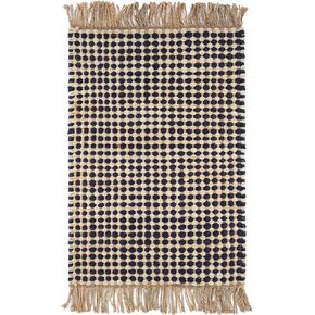 Dash & Albert Kuba Black Handwoven Jute Rug, 2 X 3 Feet, Black Geometric Pattern in Kuwait