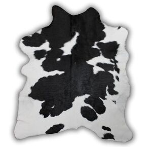 سجادة من جلد البقر الطبيعي بنسبة 100% - سجادة من جلد العجل لغرفة المعيشة الحديثة وغرفة النوم ومنطقة المكتب وسجادة الأرضية - جلد العجل باللون البني المحمر والأبيض مقاس 3 أقدام × 3 أقدام in Kuwait