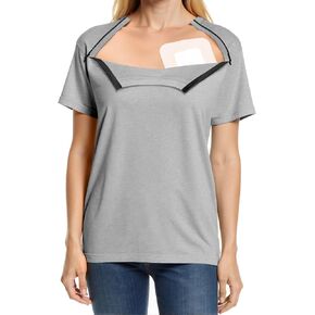 Chemo Port Shirts for Women Post Shoulder Surgery Recovery Shirts Tear Away Side Zippers Off in Kuwait