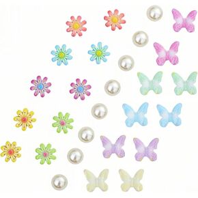 سحر الأحذية زهرة للنساء، سحر الأحذية فراشة اللؤلؤ بلينغ، سحر الفتيات ماكرون تسد الصنادل الديكور، هدايا عيد ميلاد الحزب in Kuwait