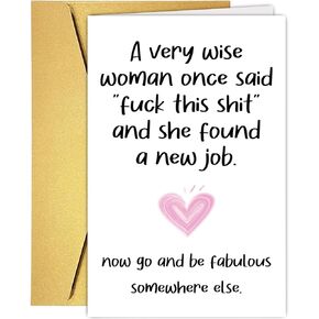 Funny Congrats New Job Card Gift for Her Women, Female Coworker Leaving Card Gift, Bestie Friend Office New Job Cards for Coworker Manager in Saudi Arabia