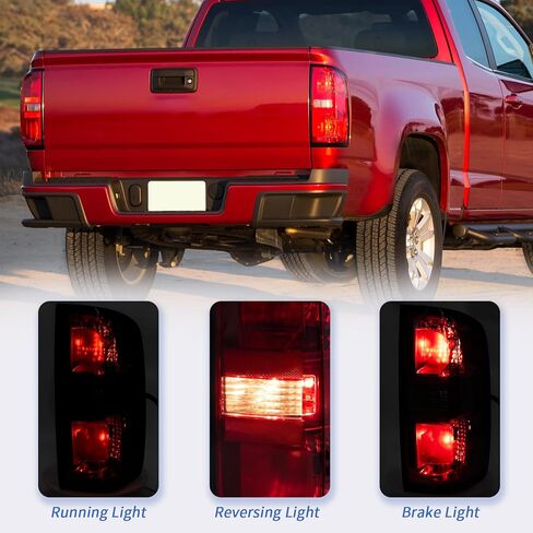 مجموعة مصابيح الذيل متوافقة مع 2004-2012 Chevy Colorado GMC Canyon الفرامل الخلفية للراكب وجانب السائق مع العدسات والإسكان فقط، يستبدل GM2801164 in Kuwait