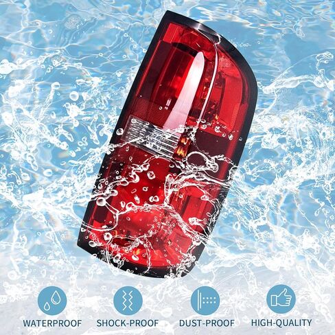 مجموعة مصابيح الذيل متوافقة مع 2004-2012 Chevy Colorado GMC Canyon الفرامل الخلفية للراكب وجانب السائق مع العدسات والإسكان فقط، يستبدل GM2801164 in Kuwait