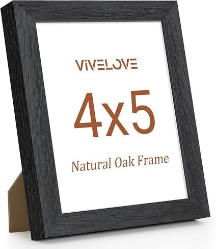 إطارات صور Vivelove مقاس 9x18 من خشب البلوط الصلب، إطار صور خشبي مع زجاج حقيقي مقسى 2.0 مم للتخرج/العائلة/عيد الميلاد/صورة المستندات، عرض الحائط أو سطح الطاولة، 9 × 18، بدون حصيرة - أسود in Saudi Arabia